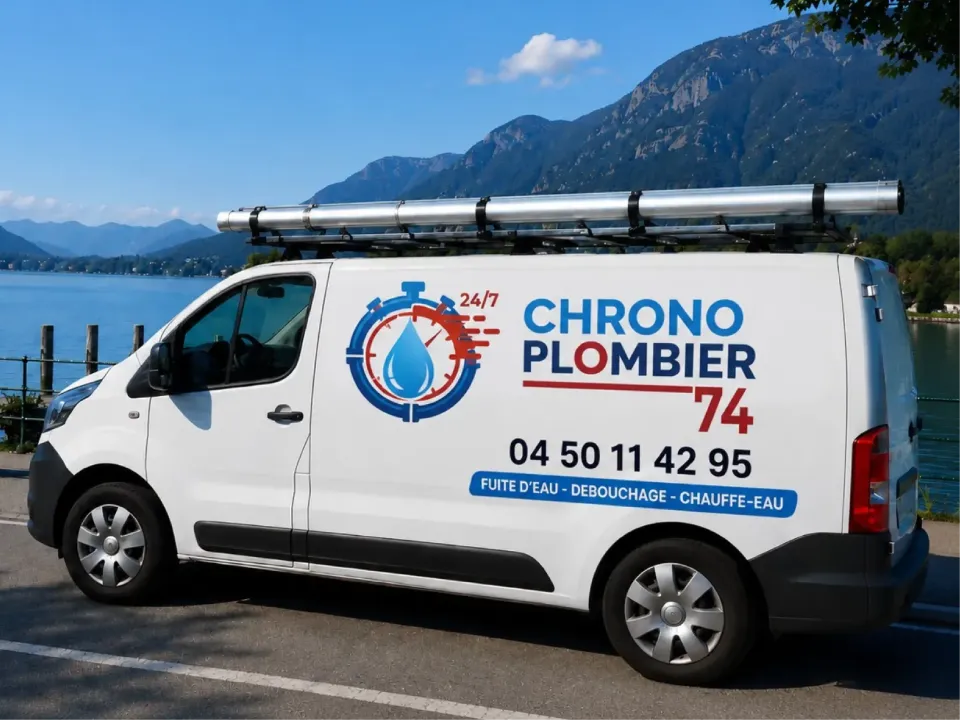 Plombier Chrono Plombier 74 en intervention à Annecy